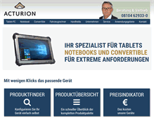 Tablet Screenshot of acturion.com